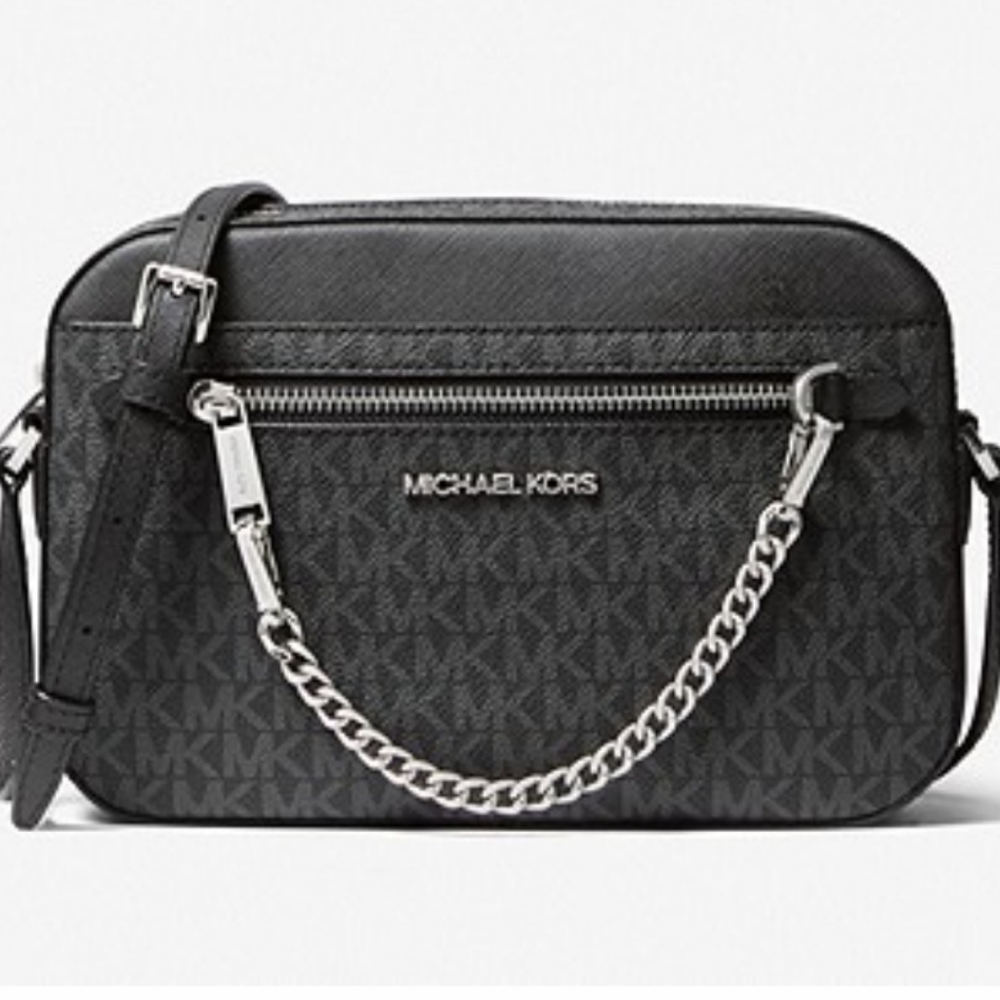 Authentic Michael Kors Jet Set Large Logo Crossbody Bag